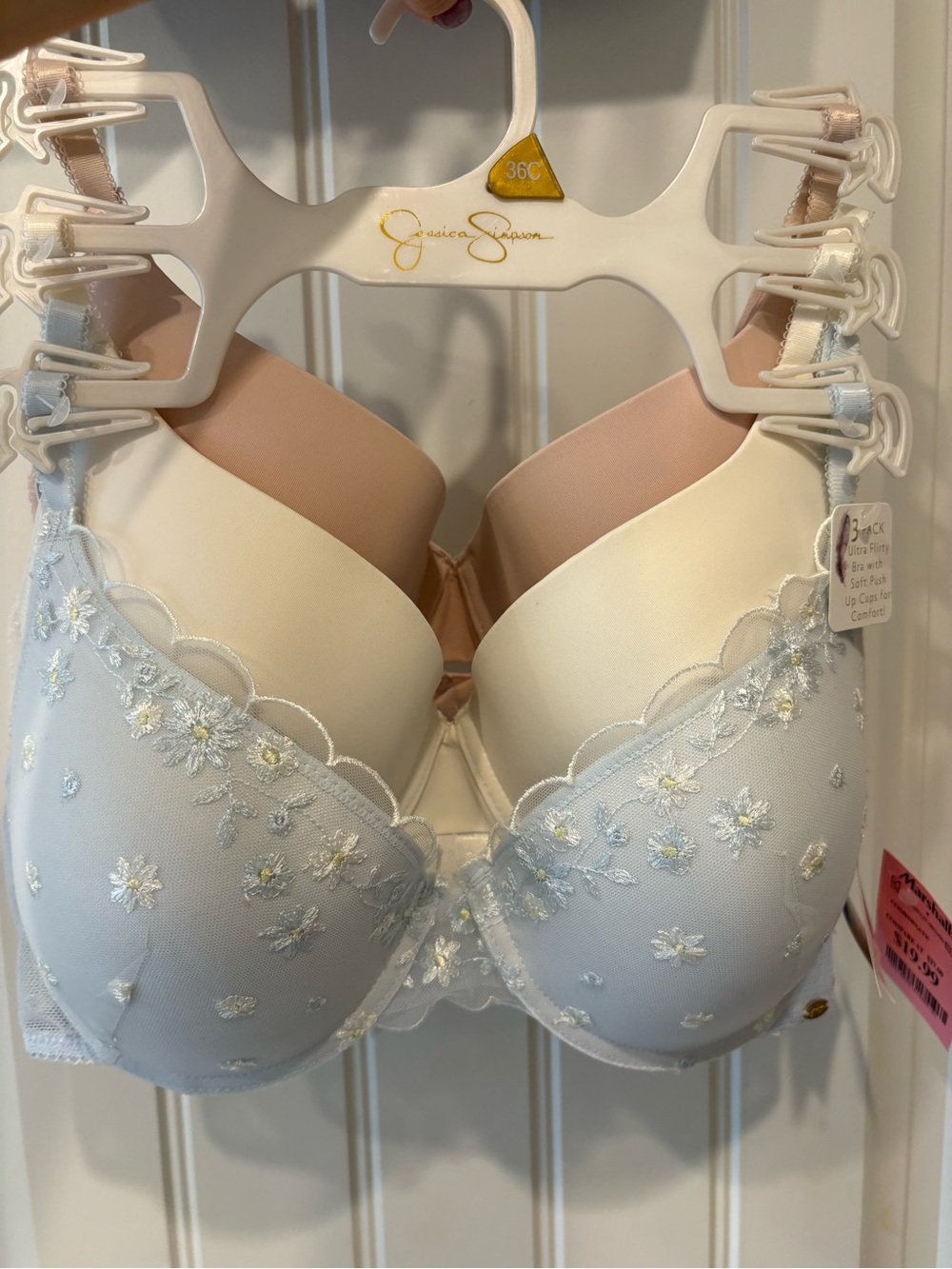 Jessica Simpson 3 Pack Ultra Flirty Soft Push Up Bra 36C